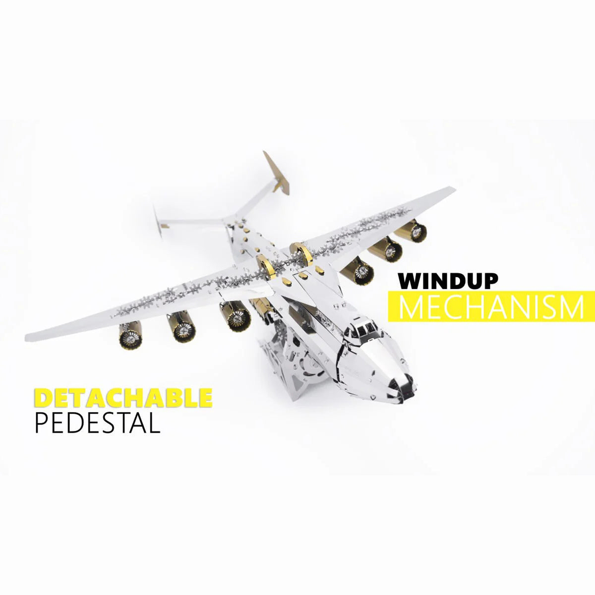 AN-225 MRIYA Aircraft Model Kit Stainless Steel 3D Metal Puzzle for Aviation Lovers - stirlingkit