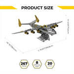 AN-225 MRIYA Aircraft Model Kit Stainless Steel 3D Metal Puzzle for Aviation Lovers