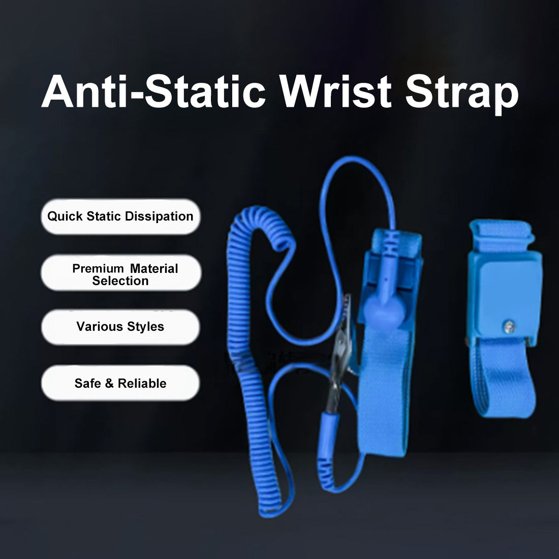 Anti-Static ESD Wrist Strap with 1.8m Cord – Circuit Sculpture & Electronics - stirlingkit
