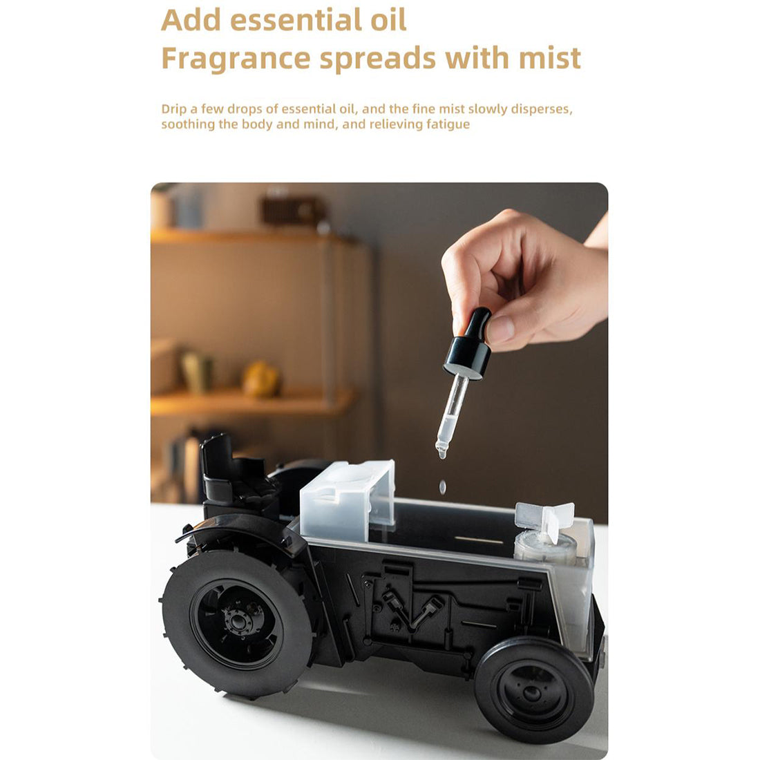 Antique Tractor Essential Oil Aroma Diffuser with Wireless Bluetooth Speaker - stirlingkit