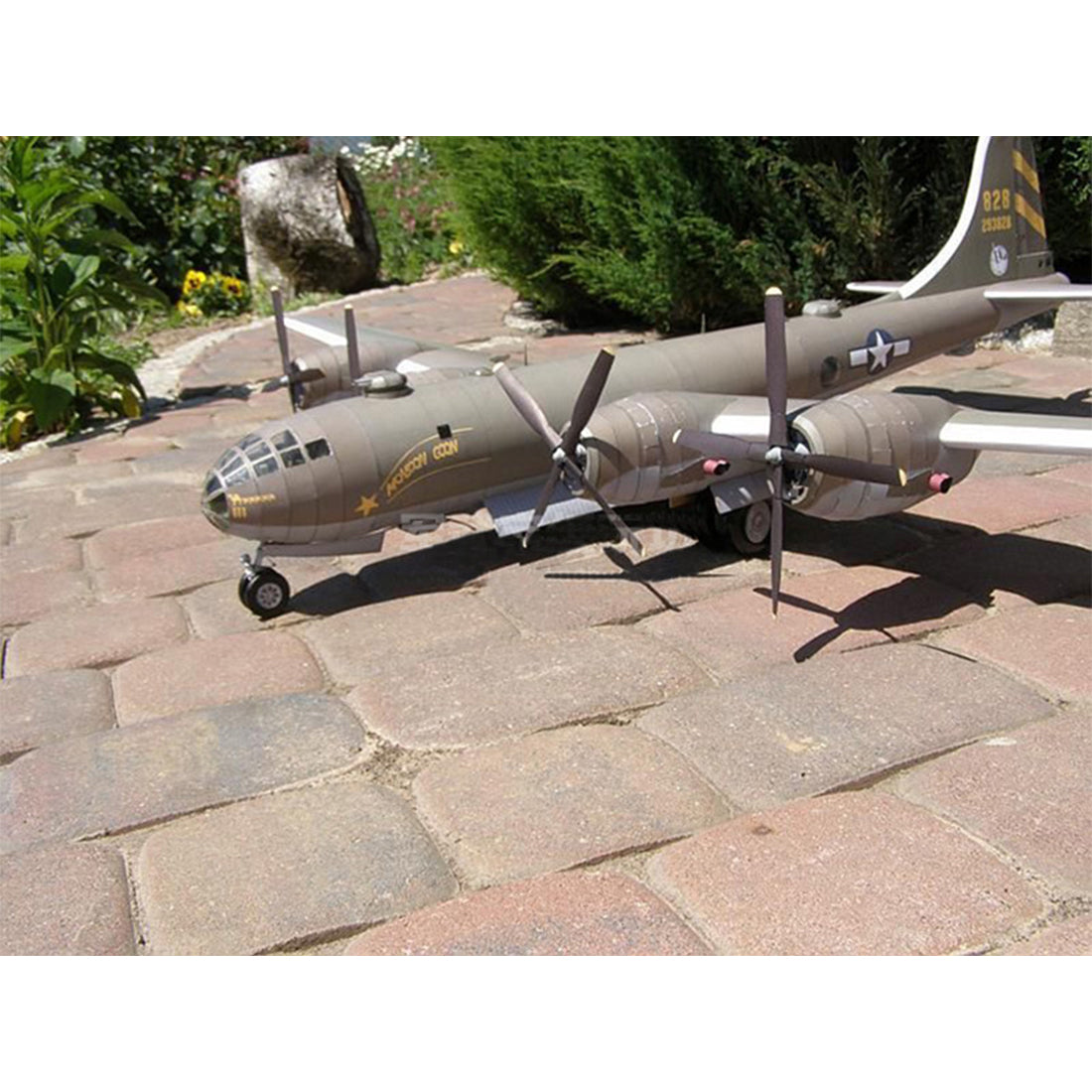 B-29 Heavy Bomber DIY Paper Model Building Kit Wingspam 93cm