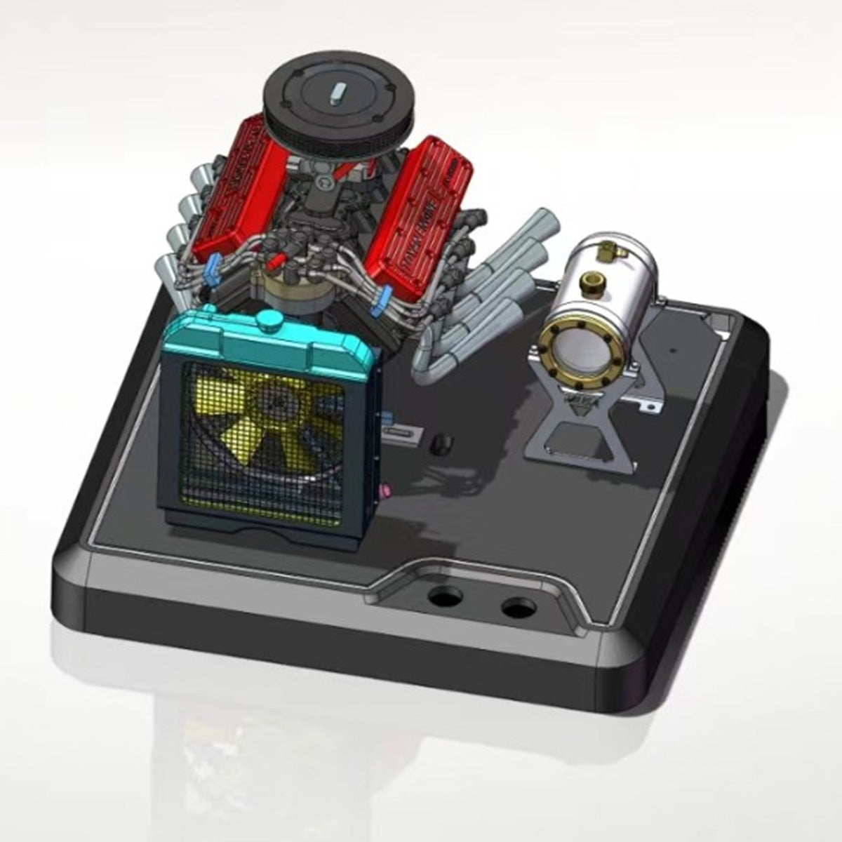 Base for TOYAN V8 FS-V800WGPC Gasoline Engine Model Kits ( New Version) Upgrade - stirlingkit