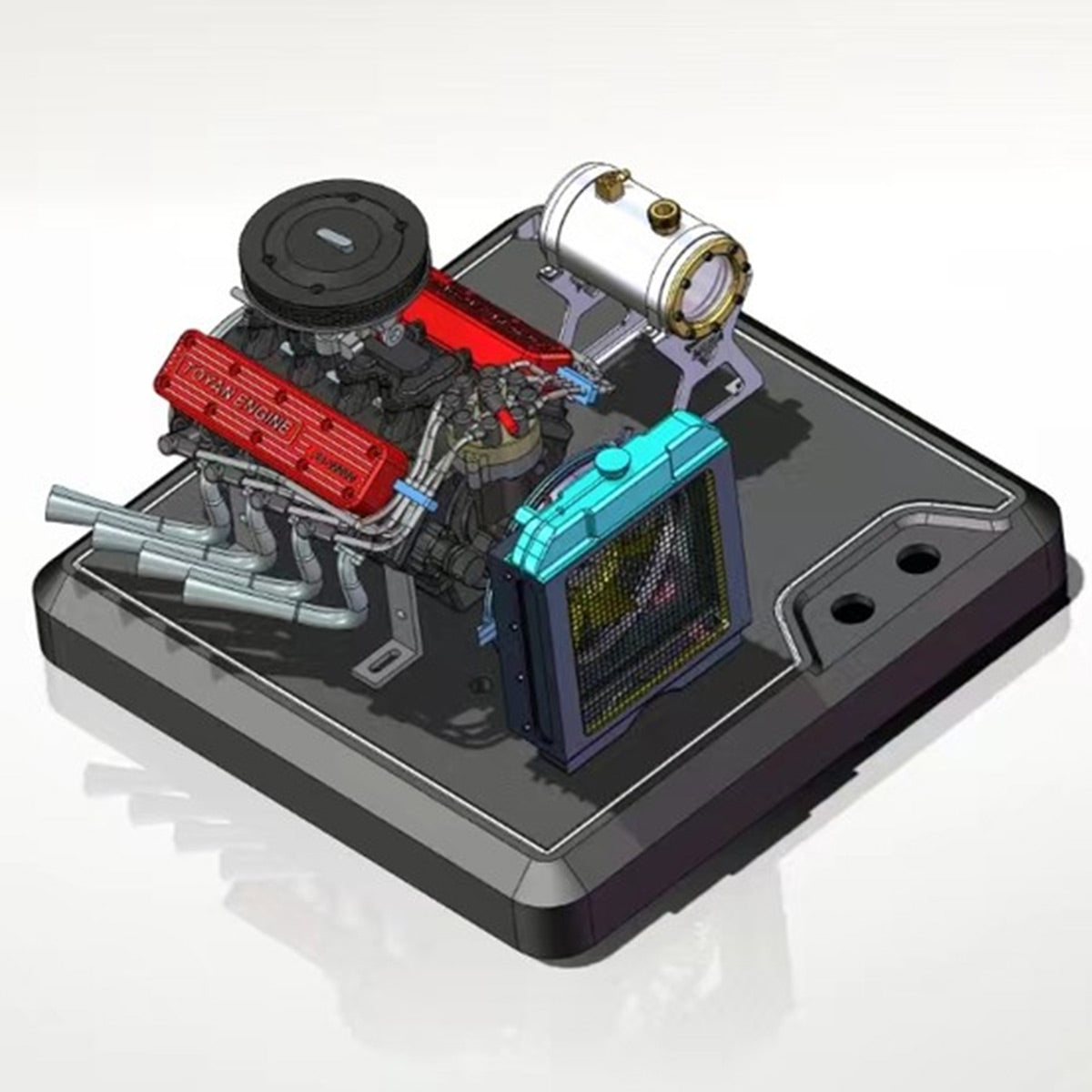 Base for TOYAN V8 FS-V800WGPC Gasoline Engine Model Kits ( New Version) Upgrade - stirlingkit