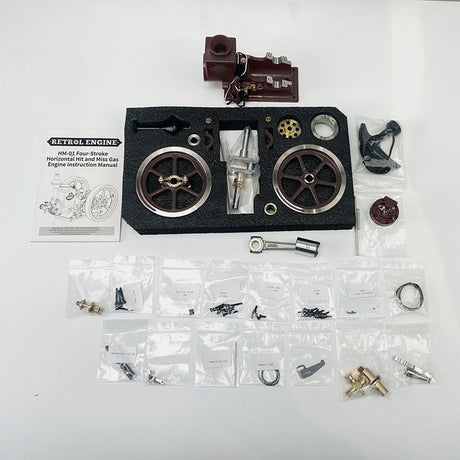 RETROL HM-01 Hit and Miss Engine Full Set with Stationary Engine Cart - stirlingkit