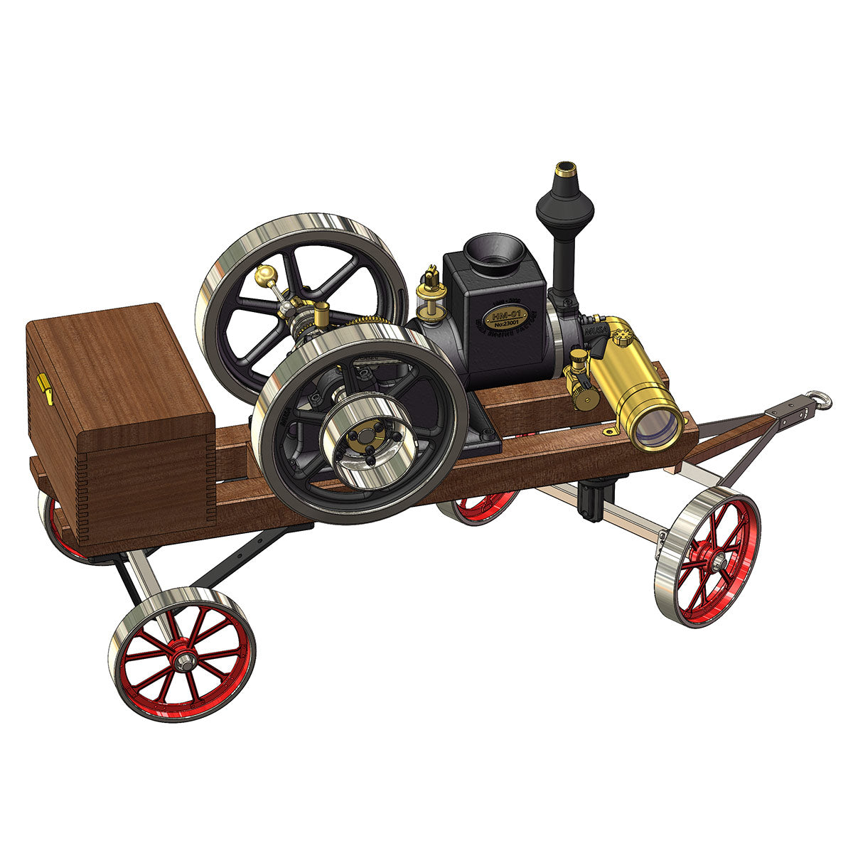 RETROL HM-01 Hit and Miss Engine Full Set with Stationary Engine Cart - stirlingkit