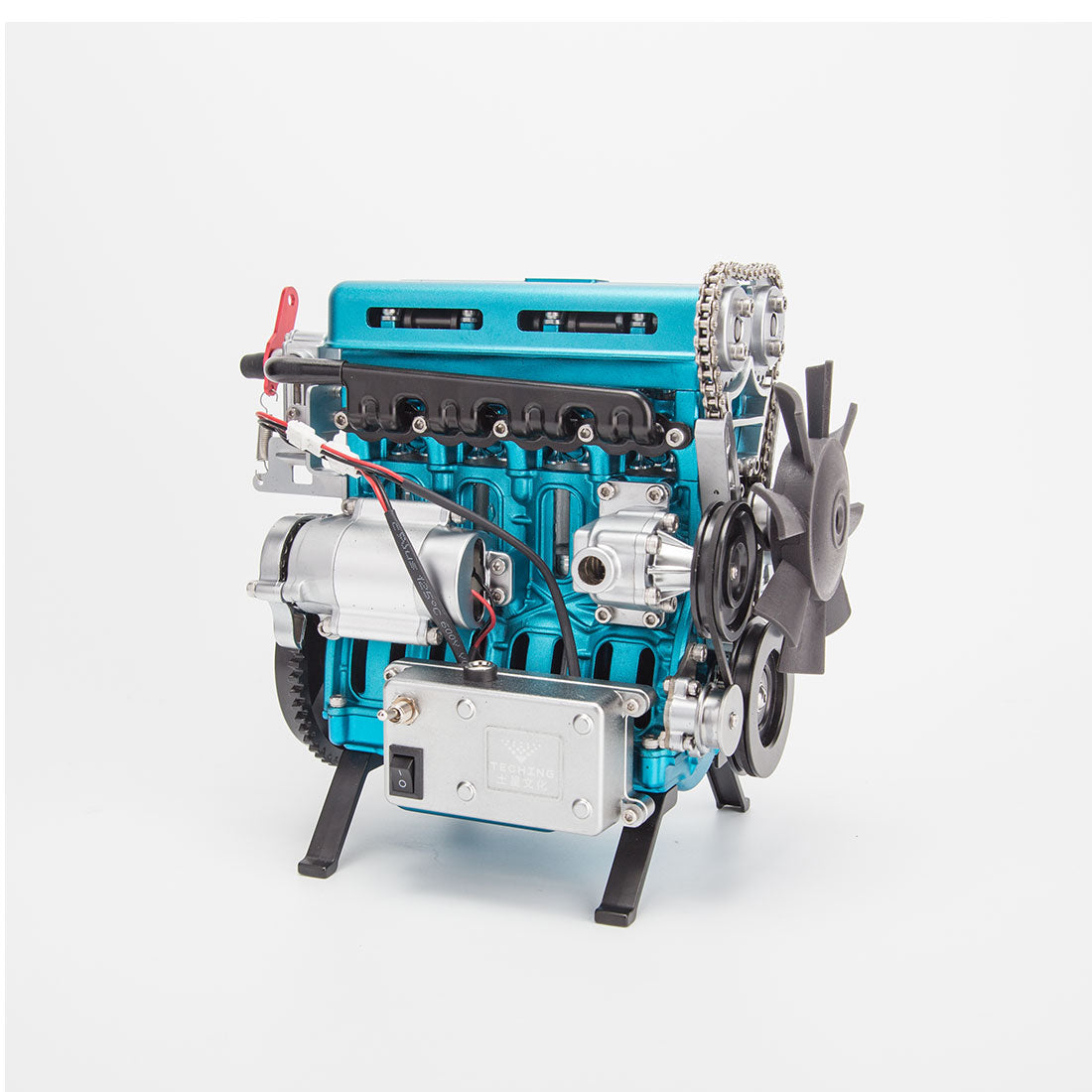 TECHING Construisez vos propres kits de moteur 4 cylindres pour adultes avec turbocompresseur DM111 Upgrade