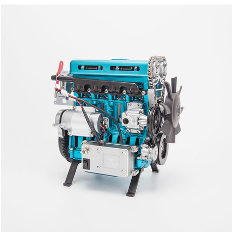 TECHING Build Your Own 4 Cylinder Engine Kits for Adults with Turbocharger DM111 Upgrade