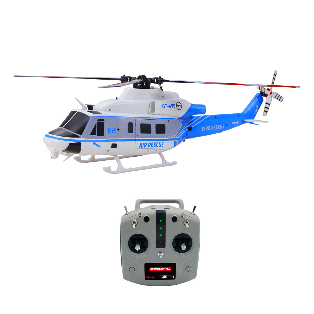 GOOSKY E2 UH-1Y 2.4G 6CH Dual Brushless RC Helicopter BNF / RTF with GTS Flight Control System 1:35 Scale - stirlingkit