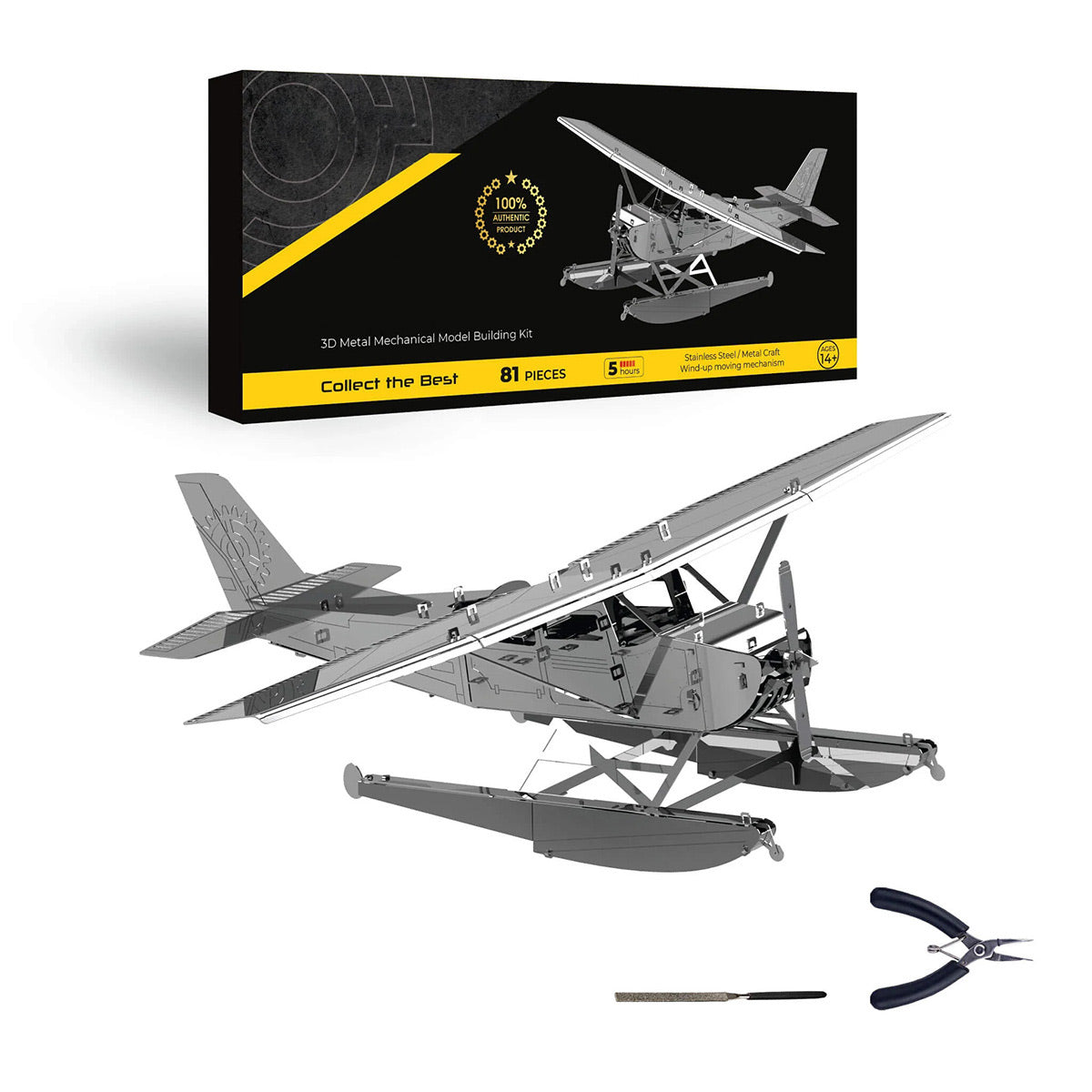 BREEZE DRIFTER CESSNA Seaplane 3D Metal Aircraft Model Kit - stirlingkit