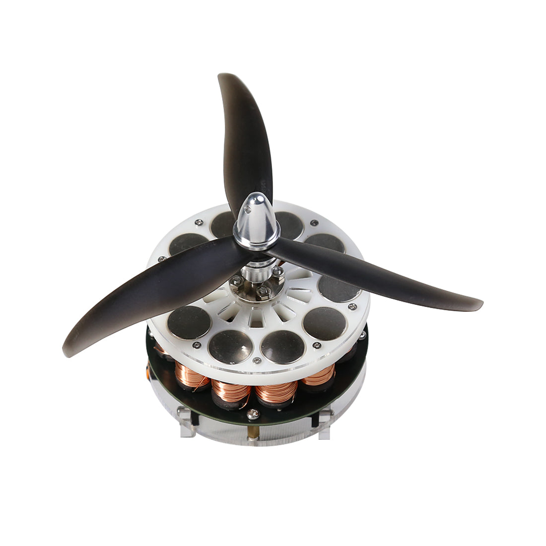 Brushless DC Propeller Motor 12N14P 3-Blade Electromagnetic Coil Motor 1000-1500r/min - stirlingkit