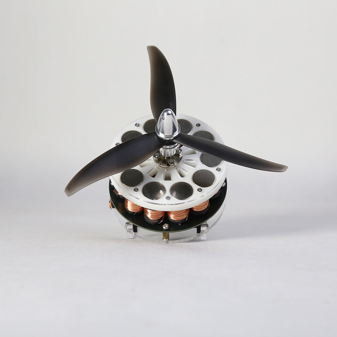 Brushless DC Propeller Motor 12N14P 3-Blade Electromagnetic Coil Motor 1000-1500r/min - stirlingkit