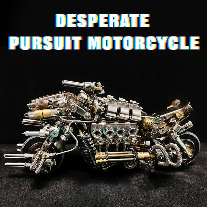 Build a Motorcycle 3D DIY Metal Mode Kits Gift for Bikers 900+PCS - stirlingkit