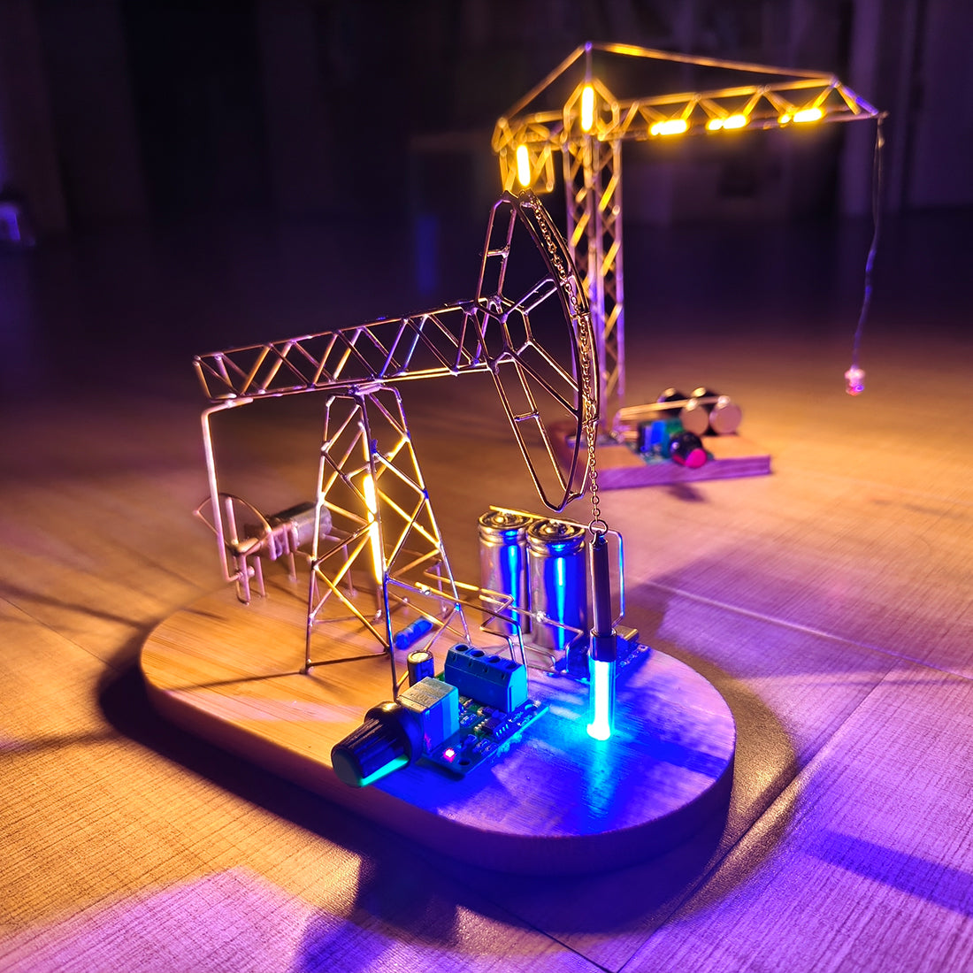 Build a Tiny Oil Pumpjack for Your Desk Nodding Donkey Circuit Sculpture