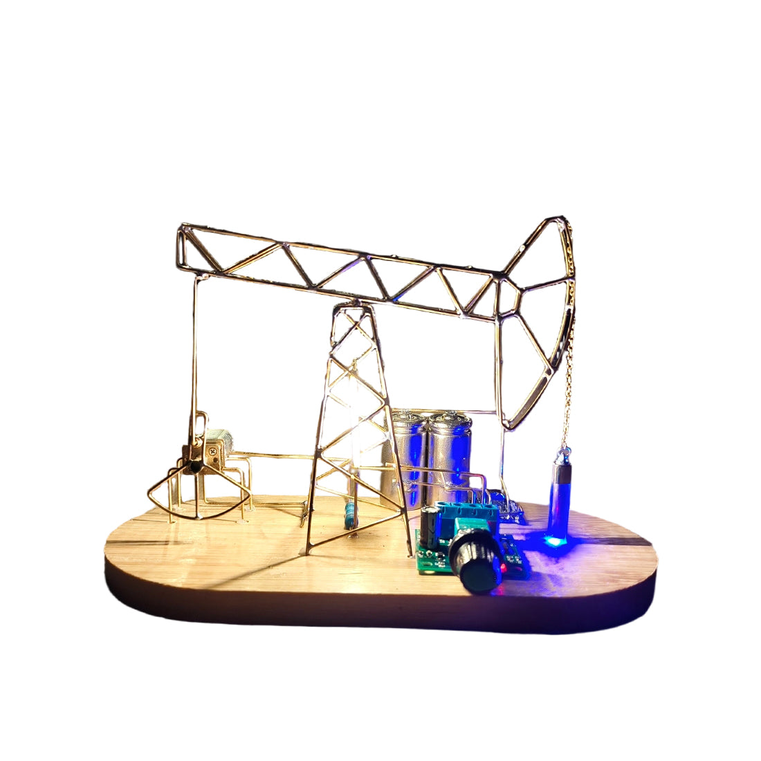 Build a Tiny Oil Pumpjack for Your Desk Nodding Donkey Circuit Sculpture