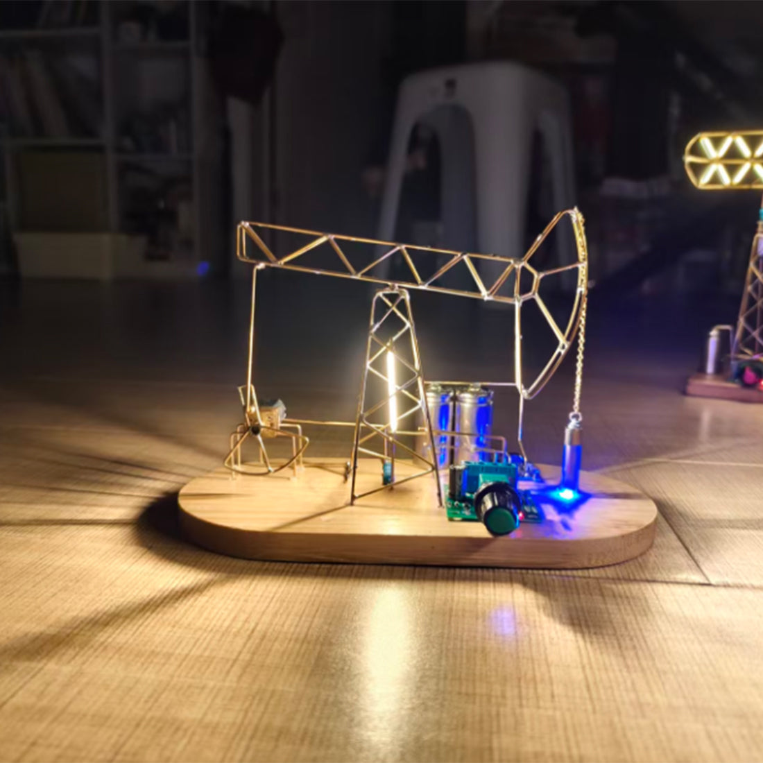 Build a Tiny Oil Pumpjack for Your Desk Nodding Donkey Circuit Sculpture