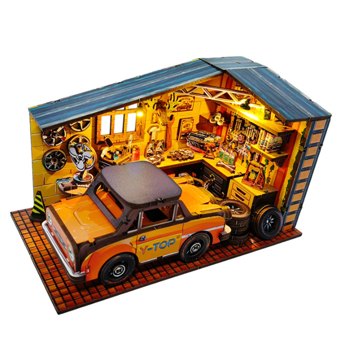 Diy Models Build Your Own Car Garage 3D Wooden DIY Model Building Kits 200+PCS