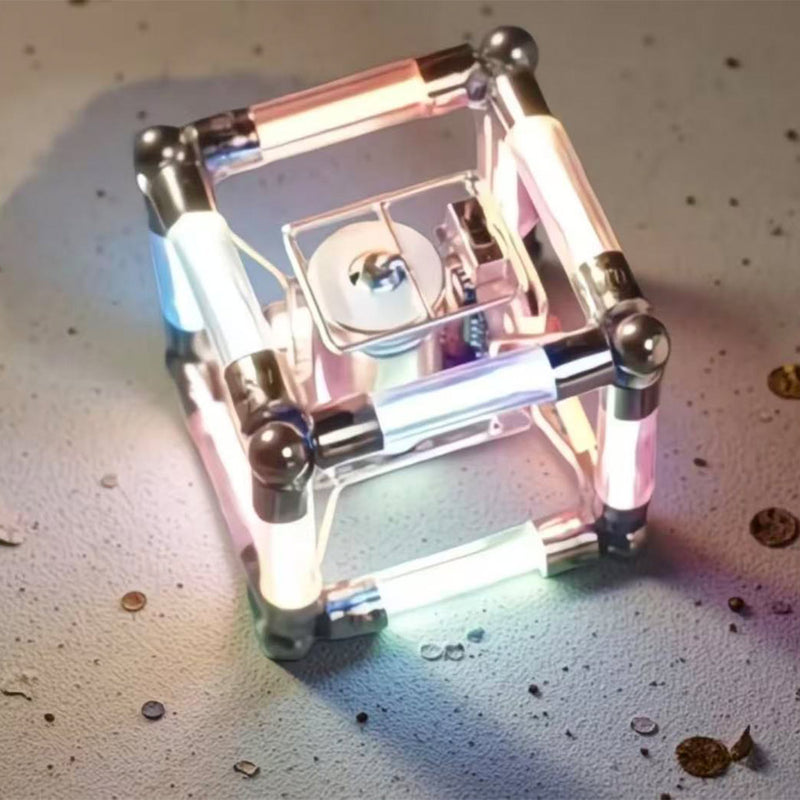 Build Your Own Cube decor Lamp from Glass Fuses Circuit Sculpture Kits - stirlingkit