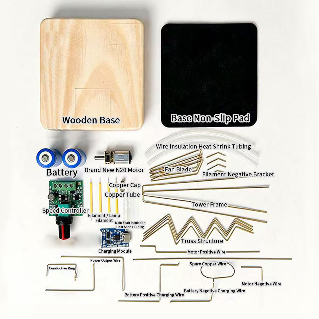 Build Your Own Dutch Windmill Desk Lamp Circuit Sculpture DIY Kits - stirlingkit
