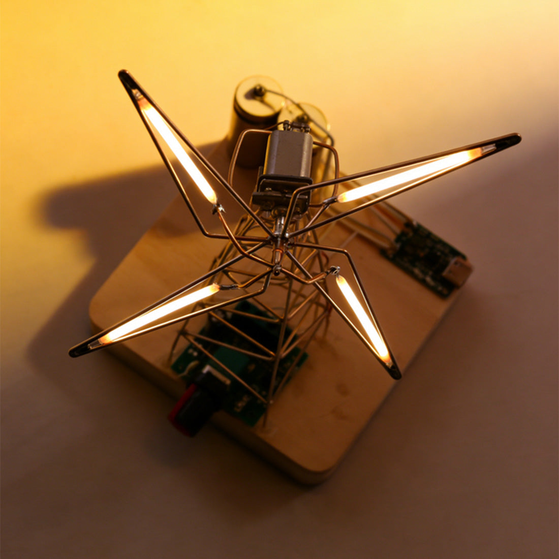 Build Your Own Dutch Windmill Desk Lamp Circuit Sculpture DIY Kits - stirlingkit
