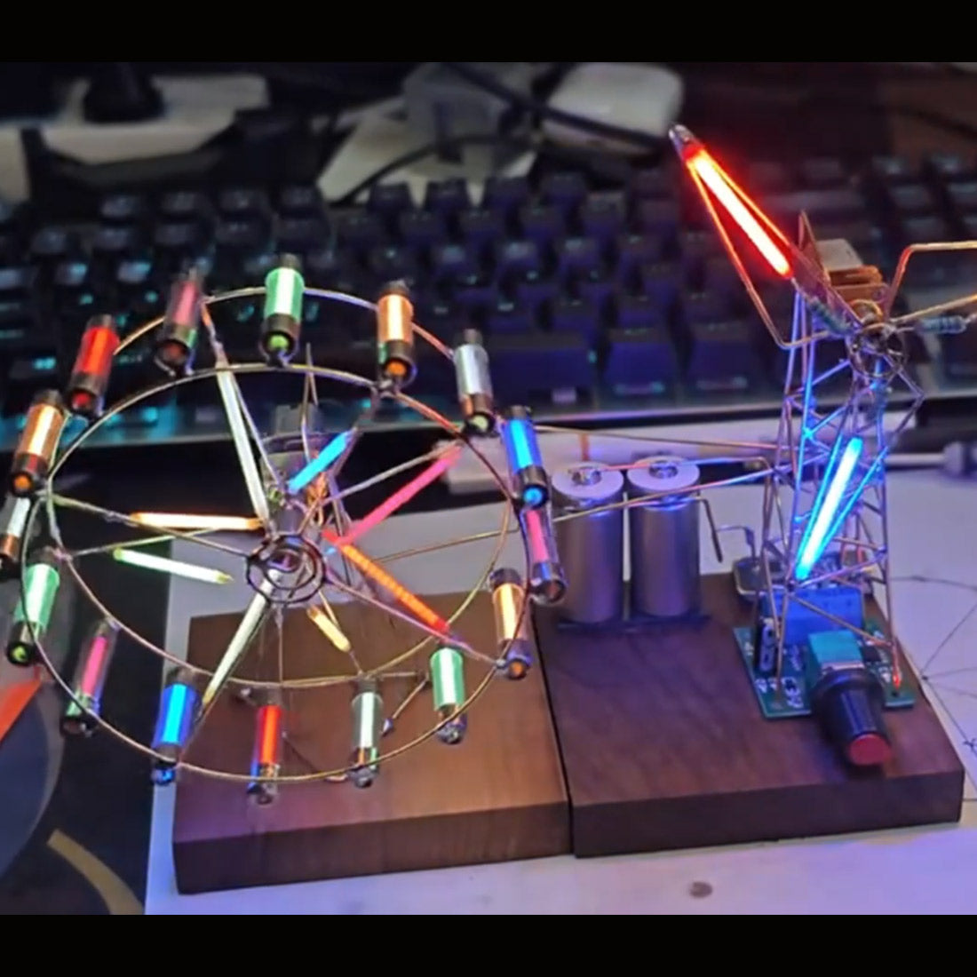 Build Your Own Ferris Wheel Mode Kits Circuit Sculpture Model - stirlingkit