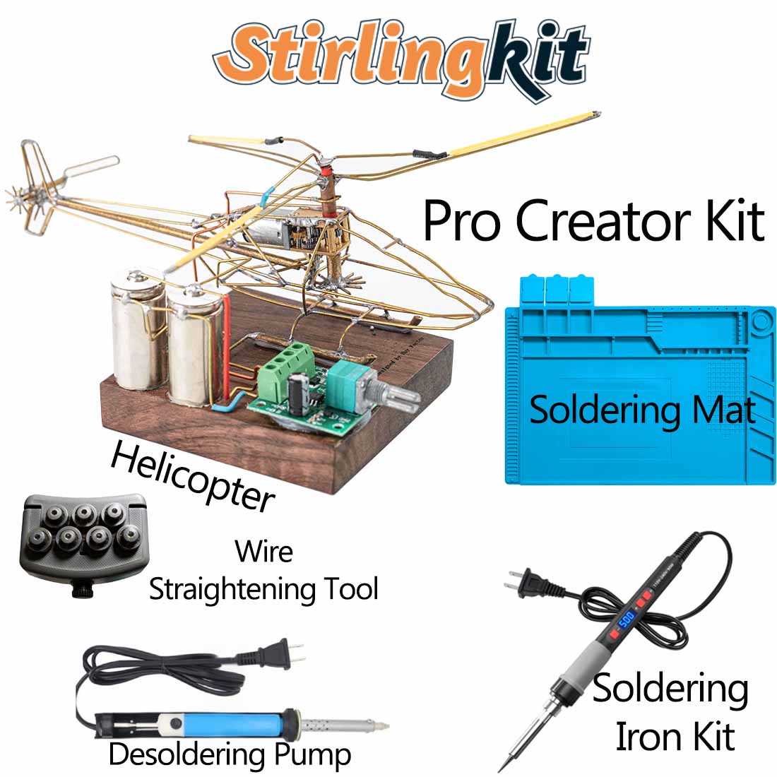 Build Your Own Helicopter Desk Lamp DIY Circuit Sculpture Model