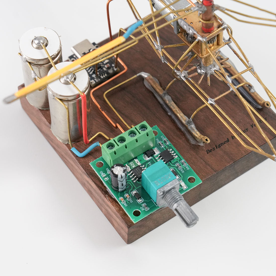 Build Your Own Helicopter Desk Lamp DIY Circuit Sculpture Model