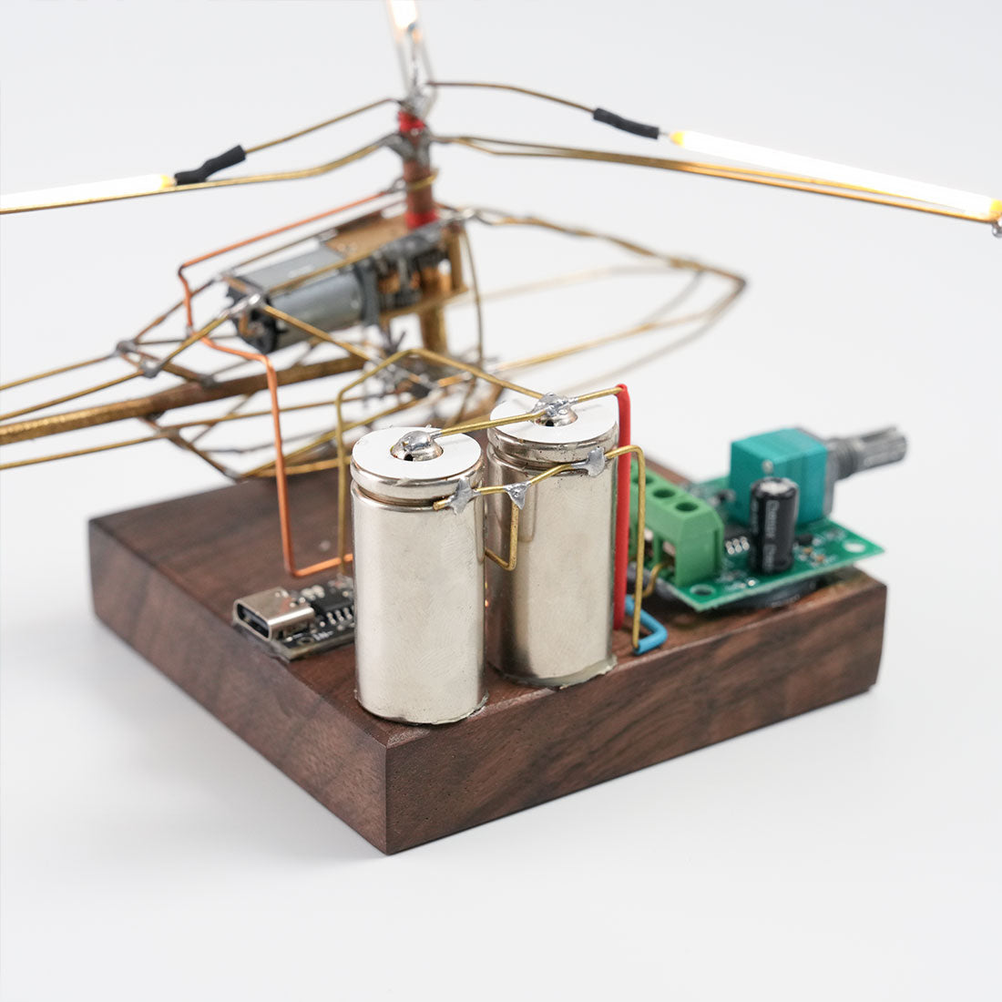 Build Your Own Helicopter Desk Lamp DIY Circuit Sculpture Model