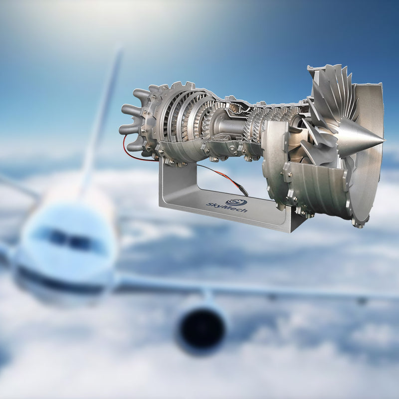 Building a 1/20 Working Jet Turbofan Engine Model Kit Silver - Stirlingkit
