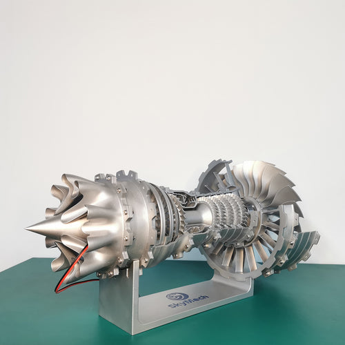 Building a 1/20 Working Jet Turbofan Engine Model Kit Silver - stirlingkit
