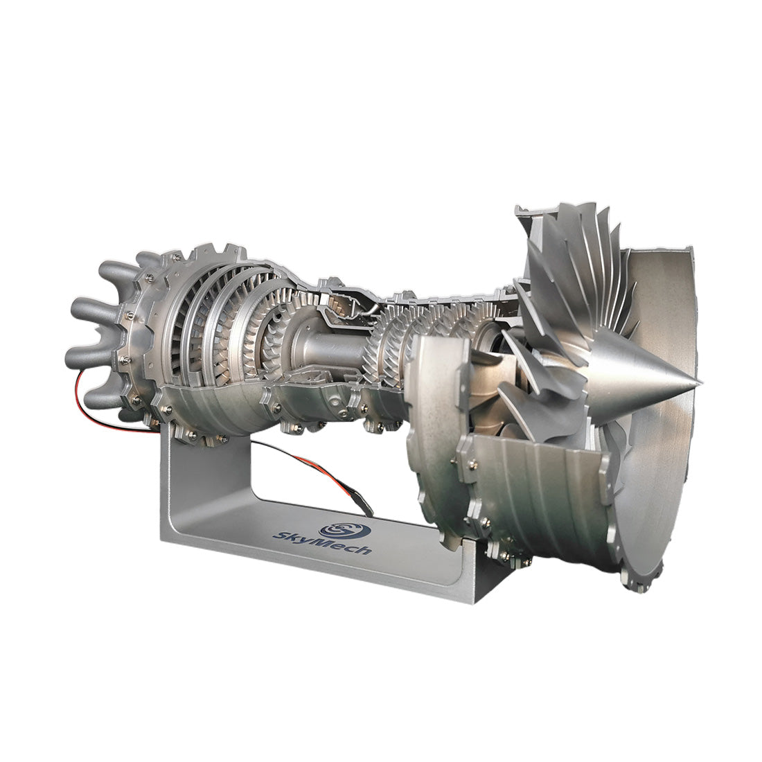 Building a 1/20 Working Jet Turbofan Engine Model Kit Silver - Stirlingkit
