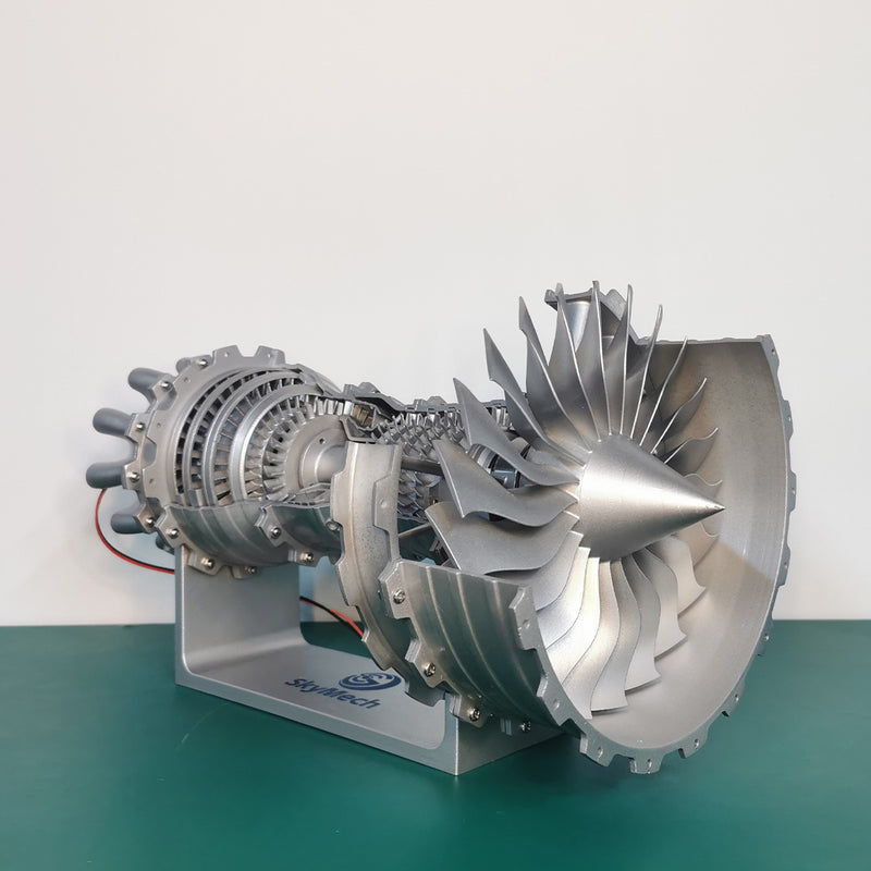 Building a 1/20 Working Jet Turbofan Engine Model Kit Silver - Stirlingkit