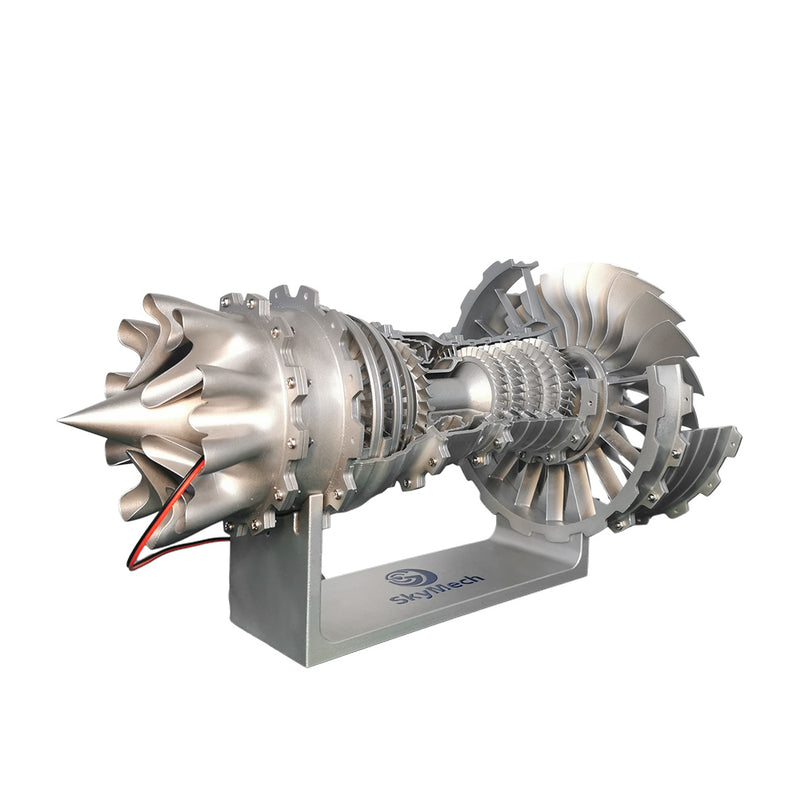 Building a 1/20 Working Jet Turbofan Engine Model Kit Silver - Stirlingkit