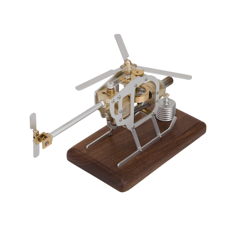 Building a Mini Stirling Helicopter Assembly DIY Kits STEM Model - stirlingkit