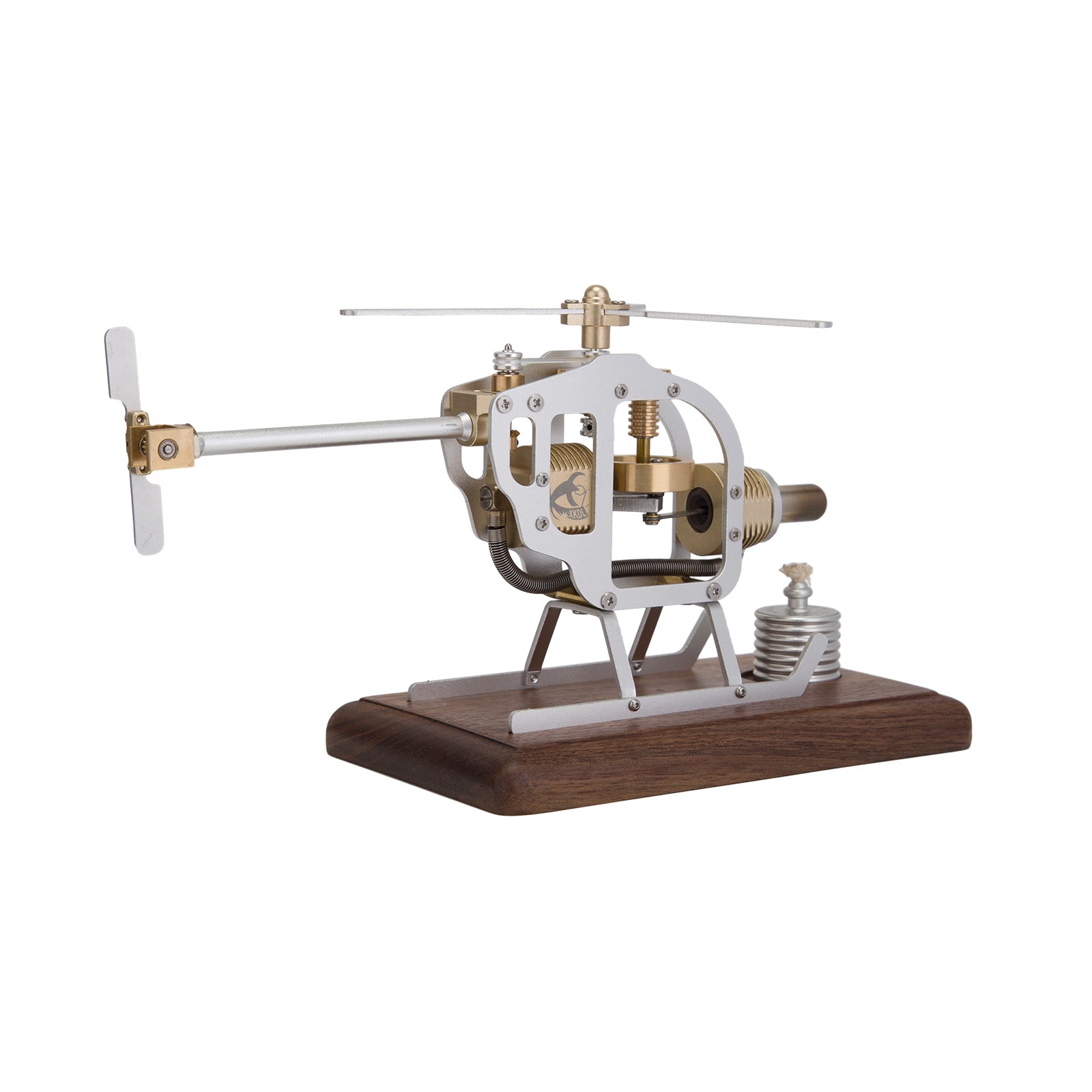 Building a Mini Stirling Helicopter Assembly DIY Kits STEM Model - stirlingkit