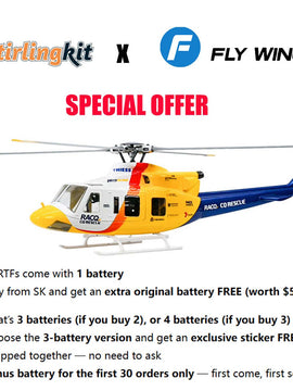 FLYWING BELL-412-V4 RC Military Rescue Helicopter 470-Class 2.4G 6CH RTF RC Airplane Model