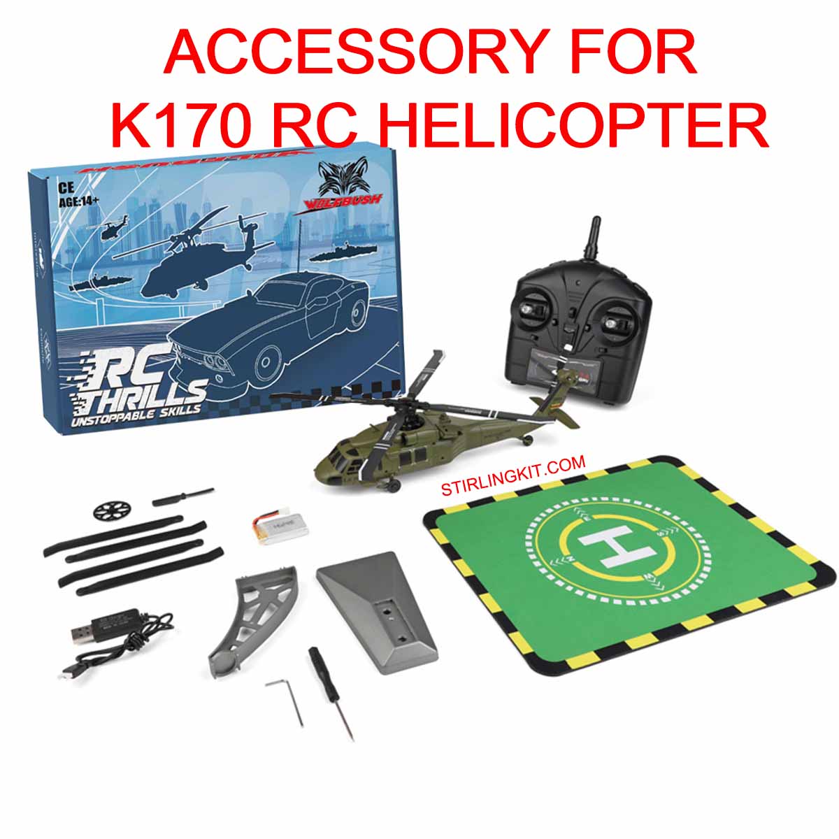 Accessory for Wltoys K170 UH60L RC Helicopter - stirlingkit