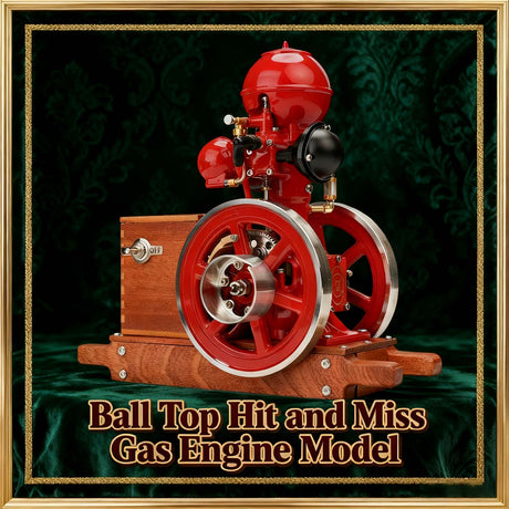 RETROL & OKMO B01 Ball Top Vertical Hit and Miss Engine Miniature Gas ICE Engine - stirlingkit