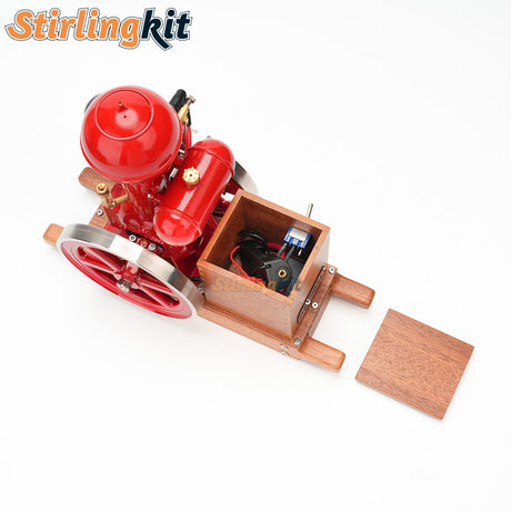 RETROL & OKMO B01 Ball Top Vertical Hit and Miss Engine Miniature Gas ICE Engine - stirlingkit