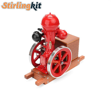 RETROL & OKMO B01 Ball Top Vertical Hit and Miss Engine Miniature Gas ICE Engine - stirlingkit