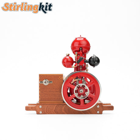 RETROL & OKMO B01 Ball Top Vertical Hit and Miss Engine Miniature Gas ICE Engine - stirlingkit