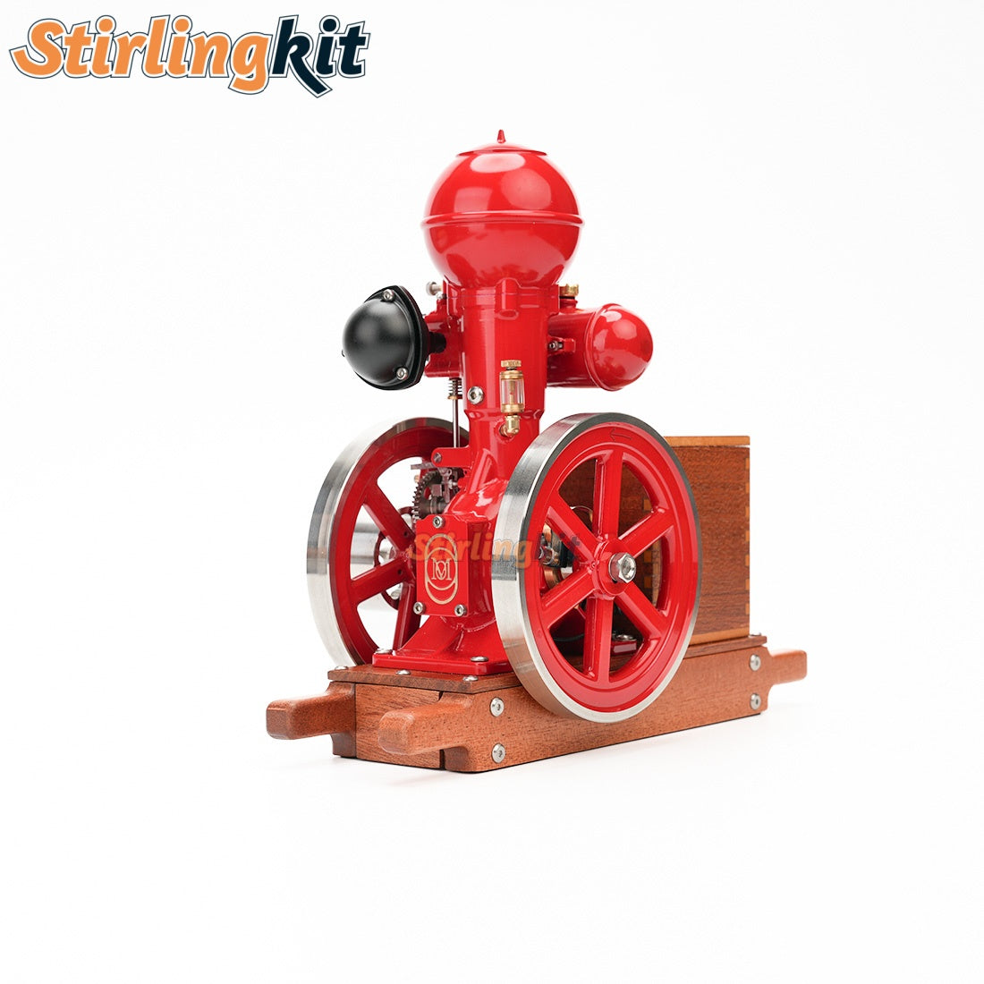 RETROL & OKMO B01 Ball Top Vertical Hit and Miss Engine Miniature Gas ICE Engine - stirlingkit