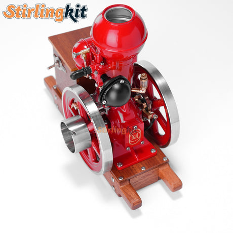 RETROL & OKMO B01 Ball Top Vertical Hit and Miss Engine Miniature Gas ICE Engine - stirlingkit