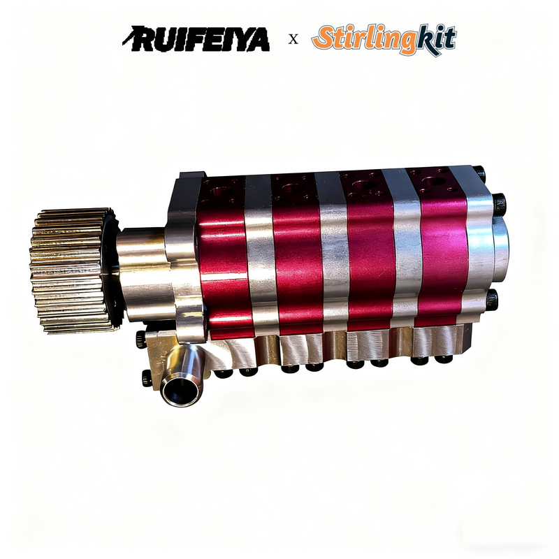 RUIFEIYA V10-150 1/4-Scale V10 Engine Model High Performance – 150cc DOHC, 40-Valve, 4-Stroke, Water-Cooled, Limited Edition Up to 11,000 RPM - stirlingkit