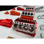 CISON 1/6 Gas Flathead V8 Engine Small Block Engine Model Kits Water-Cooled 4 Stroke 44cc - stirlingkit
