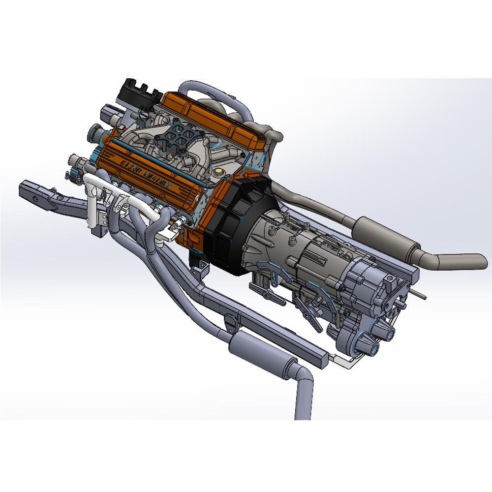6-Speed Transmission with High/Low Range for CISON V8 Engine Model Kits - stirlingkit