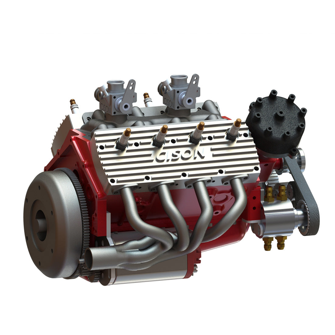 Cison Flathead V8 Engine Kits with Metal Base Full Set V8440 44cc