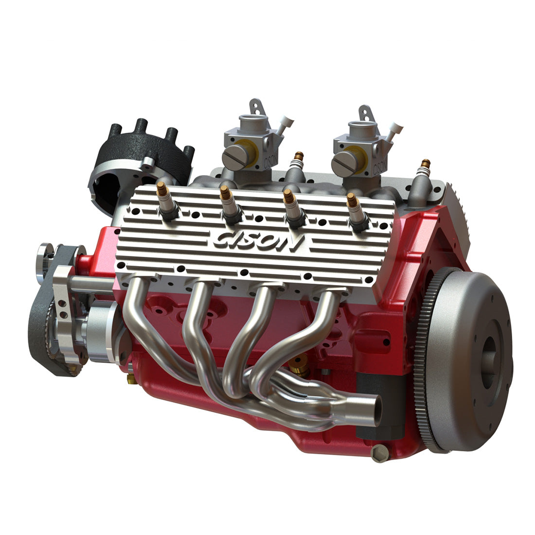 Cison Flathead V8 Engine Kits with Metal Base Full Set V8-440 44cc - stirlingkit
