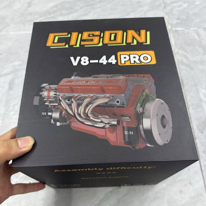 CISON Gasoline OHV V8 Small-block Engine Model Kits 4-Stroke 44cc Water-Cooled 1/6
