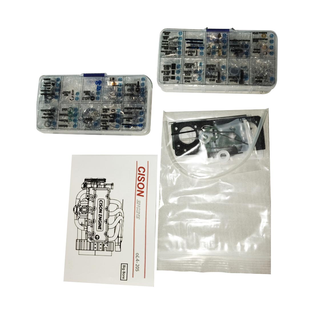 CISON L4-205-OHV 20.5cc Gas-powered Inline 4-Cylinder RC Engine Model Kits Complete Sets - stirlingkit