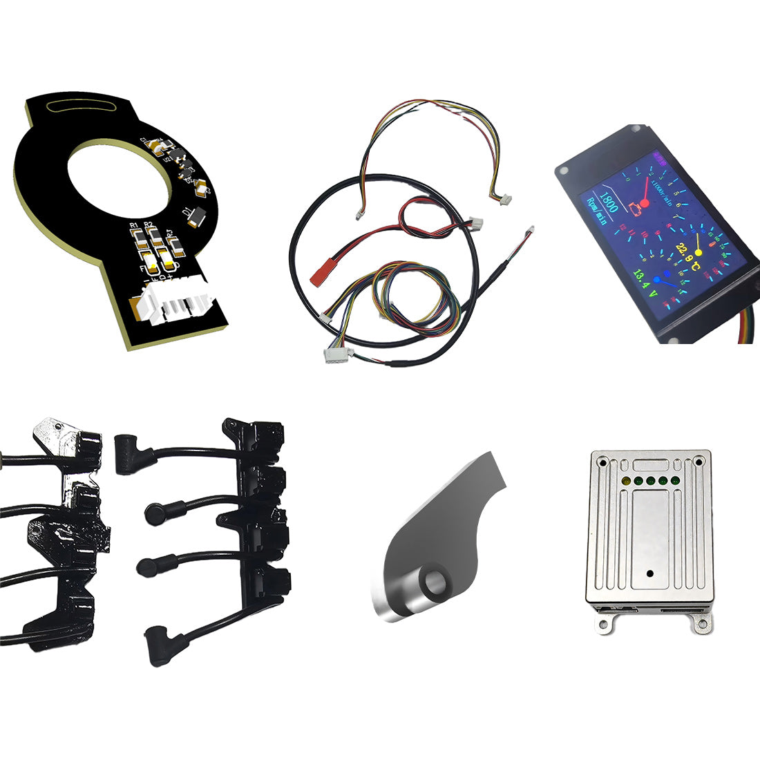 Cison V8 Engine Kits LS-52 with MCU Ignition Metal Base Full Set 52cc - stirlingkit